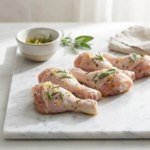 Fusi di pollo marinati alle erbe