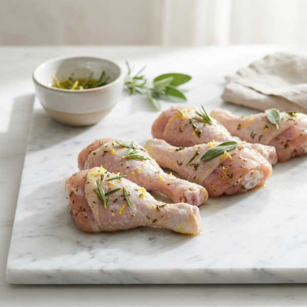 Fusi di pollo marinati alle erbe