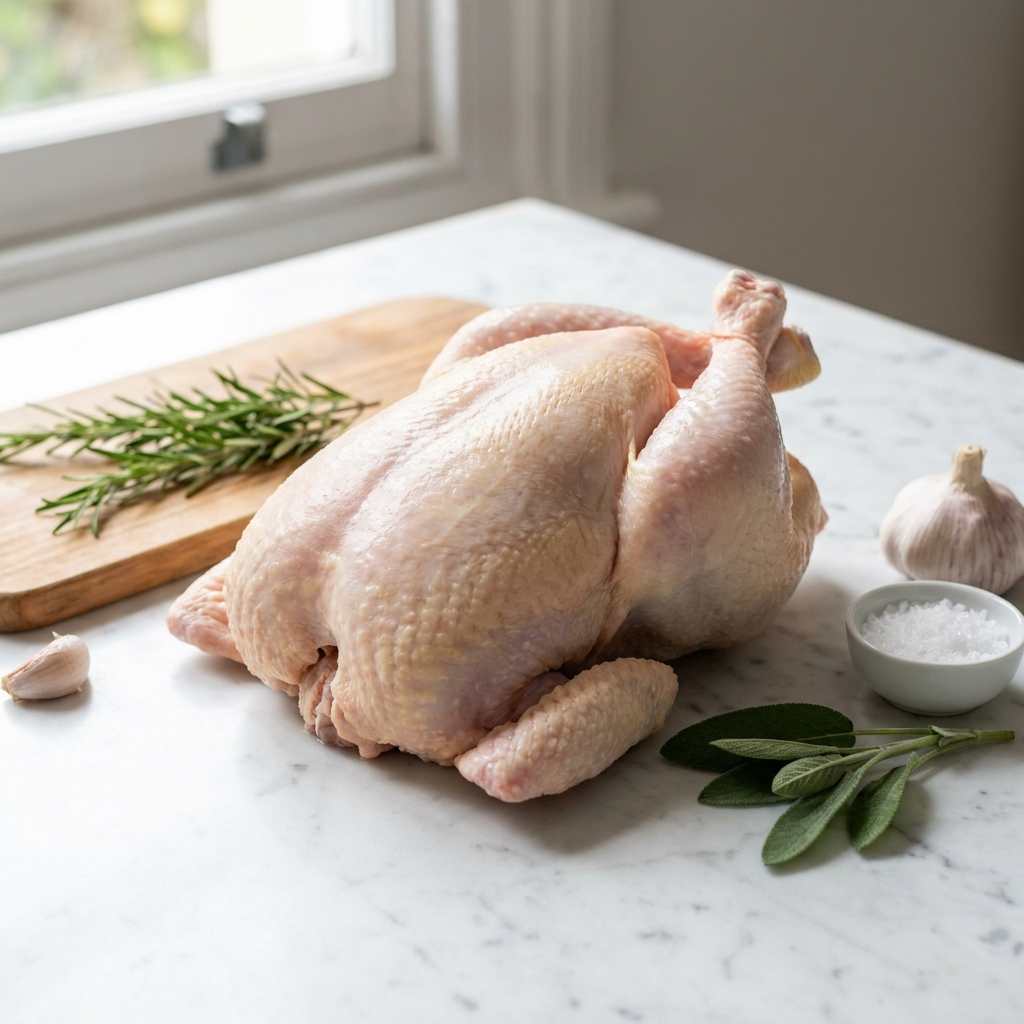 Pollo intero allevato a terra